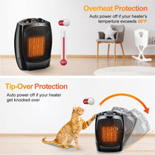 Load image into Gallery viewer, SOLD (Household/Office) Trustech Indoor Electric Space Heater 02/Desk Space Warmer/1500W/Ceramic/3 Modes/Tip-over & Overheat Protection/Small Portable Heater