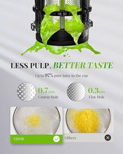 Load image into Gallery viewer, (Household) GDOR Compact Juicer Machines/Cold Press Juicer for Fruits & Vegetables/60NM DC Motor/Low Noise/20 Oz Juice Cup/Easy to Clean/BPA-free