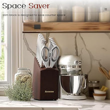 Load image into Gallery viewer, (Household) Astercook 15 Pcs Knife Set with Block/Dishwasher Safe/Built-in Sharpener/German Stainless Steel