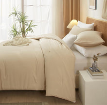 Load image into Gallery viewer, (Bedding) AMWAN 3 Piece Comforter Set/Comforter with 2 Pillow Shams/Fluffy Down Alternative Comforter Farmhouse All Seasons Bed Set/Queen