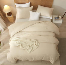 Load image into Gallery viewer, (Bedding) AMWAN 3 Piece Comforter Set/Comforter with 2 Pillow Shams/Fluffy Down Alternative Comforter Farmhouse All Seasons Bed Set/Queen