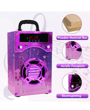 Load image into Gallery viewer, SOLD (Toys) IndeCool Kids Bluetooth Karaoke Machine with 2 Microphones/Remote Control/Wireless/Karaoke Speaker/Portable/MP3 Player