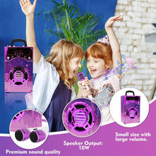 Load image into Gallery viewer, SOLD (Toys) IndeCool Kids Bluetooth Karaoke Machine with 2 Microphones/Remote Control/Wireless/Karaoke Speaker/Portable/MP3 Player