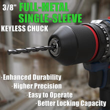 Load image into Gallery viewer, (Household) INSPIRITECH 20V Cordless Drill Set/Brushless Power Drill Set with 3.0Ah Battery and Charger/3.8-Inch Metal Chuck Electric Drill Driver/22 Torque Setting/Drill-Driver Bits and Tool Bag Included