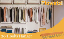 Load image into Gallery viewer, Belt Hanger with 20 Hooks/Max 60 Belts/Wooden Bra Hanger/360° Display/Non-Slip Belt Organizer/2 Pcs
