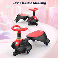 Load image into Gallery viewer, (Toys) Electric Wiggle Car/ANPABO 2 in 1 Wiggle Car Ride on Toy with Pedal/Adjustable Length/Light Up Wheels/Rechargeable Battery/Anti-Rollover Structure/Swing Car with Music for Kids 3 Years and Up
