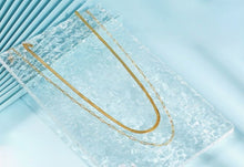 Load image into Gallery viewer, (Jewelry) Gxlilp Layered Choker Necklaces for Women/14K Gold Plated Layering Necklaces/Snake Chain Charm Necklaces/Snake Chains Paperclip Layered Chains/Necklaces for Girls-Women
