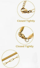 Load image into Gallery viewer, (Jewelry) Gxlilp Layered Choker Necklaces for Women/14K Gold Plated Layering Necklaces/Snake Chain Charm Necklaces/Snake Chains Paperclip Layered Chains/Necklaces for Girls-Women
