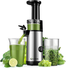 Load image into Gallery viewer, (Household) GDOR Compact Juicer Machines/Cold Press Juicer for Fruits &amp; Vegetables/60NM DC Motor/Low Noise/20 Oz Juice Cup/Easy to Clean/BPA-free
