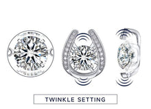 Load image into Gallery viewer, SOLD (Jewelry) Dance Necklace, 1Carat Moissanite Dance Pendent for Women, D Color VVS1 Simulated Diamond 925 Sterling Silver
