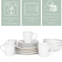 Load image into Gallery viewer, SOLD (Houseware) Elanze Designs Reactive Ceramic Dinnerware 16 Piece Set - Service for 4
