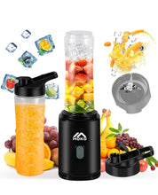 Load image into Gallery viewer, SOLD (Household) MoKo Countertop Blender for Smoothies/Ice/Portable Blender/Personal Size with 22oz BPA Free Travel Cup and Lid/6 Stainless Steel Blades for Powerful/Blending, Black
