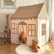 Load image into Gallery viewer, SOLD (Toys) LiCosmo Extra Large Cotton Kids Play Tent(50x43x63) with Carry Bag/33ft Battery Lights/3 Windows/Outside Pocket/Tent for Kids | Baby Tent/CPSC Certified
