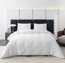 Load image into Gallery viewer, SOLD (Bedding) Levoo 100% Bamboo Duvet Cover/Queen Size Cooling Duvet Cover for Hot Sleepers/400 Thread Count/Soft Silky/3Pcs Comforter Cover Set with 1 Duvet Cover and 2 Pillowcases/No Insert (Queen, White)

