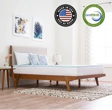 Load image into Gallery viewer, (Bedding) The Best Foam 2 Inch Mattress Topper/Cooling Gel Swirl Visco Memory Foam for Soothing Support/CertiPUR-US Certified/Queen Mattress Pad (Coverless)
