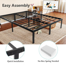 Load image into Gallery viewer, SOLD (Bedding) NEWBULIG Full Bed Frame-Heavy Duty Metal Platform Bed Frame with Storage Space Under Frame/Sturdy Steel Slat Support/No Box Spring Needed/14inch High
