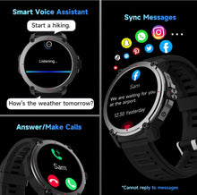 Load image into Gallery viewer, SOLD (Jewelry) TOOBUR Smart Watch for Men/Rugged Military (Answer/Make Calls)/Heart Rate/Sleep/Blood Oxygen Tracker/100 Sports/2ATM/Waterproof/Tactical Smartwatch Compatible Android iOS/2 Straps
