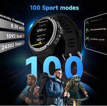 Load image into Gallery viewer, SOLD (Jewelry) TOOBUR Smart Watch for Men/Rugged Military (Answer/Make Calls)/Heart Rate/Sleep/Blood Oxygen Tracker/100 Sports/2ATM/Waterproof/Tactical Smartwatch Compatible Android iOS/2 Straps
