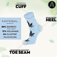 Load image into Gallery viewer, (Women) Adabella Above Ankle Premium Bamboo Socks/5 Pack/Soft/Comfortable/Thin/Seamless/Moisture Wicking/Breathable/5 Pack/Size 6-10
