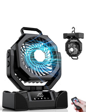 Load image into Gallery viewer, (Lawn &amp; Garden) AUZONIMICS 3-In-1 Camping Fan/5 Speed/20000mAh/Cordless Rechargeable Portable/USB C/Battery Powered/LED Light, Display Screen
