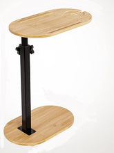 Load image into Gallery viewer, (Bathroom) Yumkfoi Bamboo Bathtub Tray Table with Adjustable Height/Freestanding Bath Caddy/Bathtub Side Table/Bath Home Spa/Height Adjustable/Waterproof/Versatile Usage
