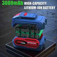 Load image into Gallery viewer, (Household) INSPIRITECH 20V Cordless Drill Set/Brushless Power Drill Set with 3.0Ah Battery and Charger/3.8-Inch Metal Chuck Electric Drill Driver/22 Torque Setting/Drill-Driver Bits and Tool Bag Included
