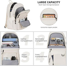 Load image into Gallery viewer, (School) KROSIAS Backpack for Teens Girls-Women/Cute Preppy Aesthetic Bookbag/Large 15.6 Inch/ Laptop Bag for Travel/Black
