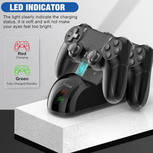 Load image into Gallery viewer, (Electronics) Charger Dock Station for PS4/1.8 Hrs Fast Charging/LED Indicator Charging Chip/Dual USB Charger Dock/PS4 Slim/PS4 Pro Charger
