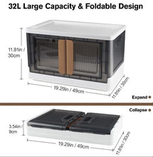 Load image into Gallery viewer, (Household) MOSFiATA Storage Bin with Lid/Folding Storage Box/Collapsible/2 Doors &amp; Wheels
