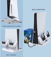 Load image into Gallery viewer, SOLD (Electronics) PS5 Stand and Cooling Station with Dual Controller &amp; Charging Station/Compatible with PS5 Controller, Compact PS5
