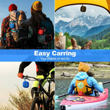 Load image into Gallery viewer, (Electronics) Bobtot Portable Wireless Bluetooth Speakers/IPX7 Waterproof/16 Hours of Playtime/10W Peak Stereo Sound/Built-in Mic/Lanyard
